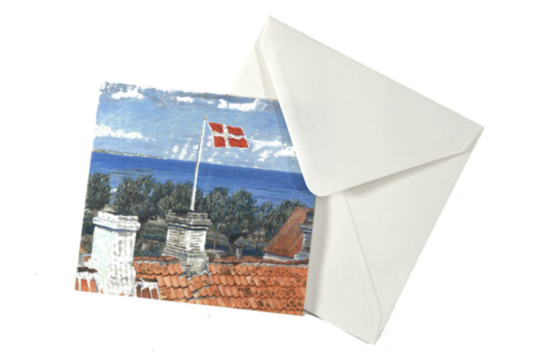 Dobbelt kunstkort med kuvert, Flag